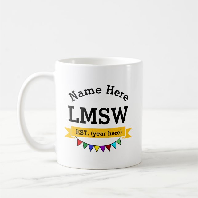 Mug Travailleur social agréé maître LMSW  (Gauche)