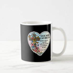 Mug Travailleur social chrétien, le travail est mon mi