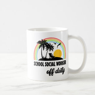 Mug Travailleur Social Hors Service Arc-En-Ciel Fin De
