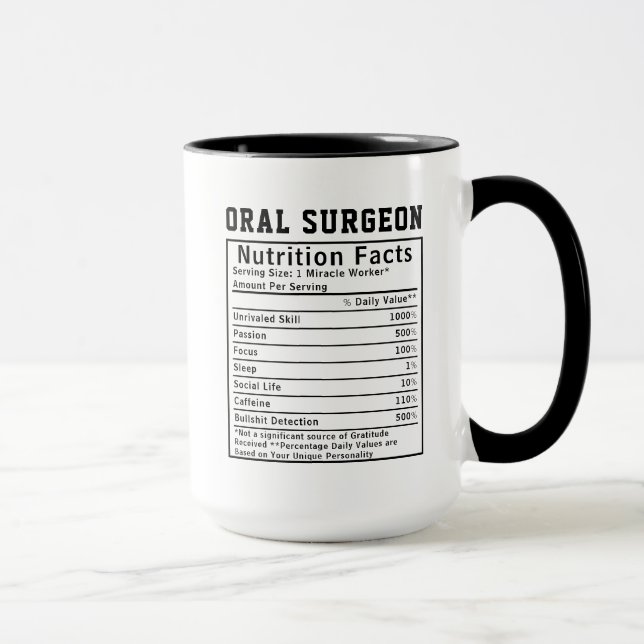Mug Travailleurs de l'équipe de faits nutritionnels am (Droite)