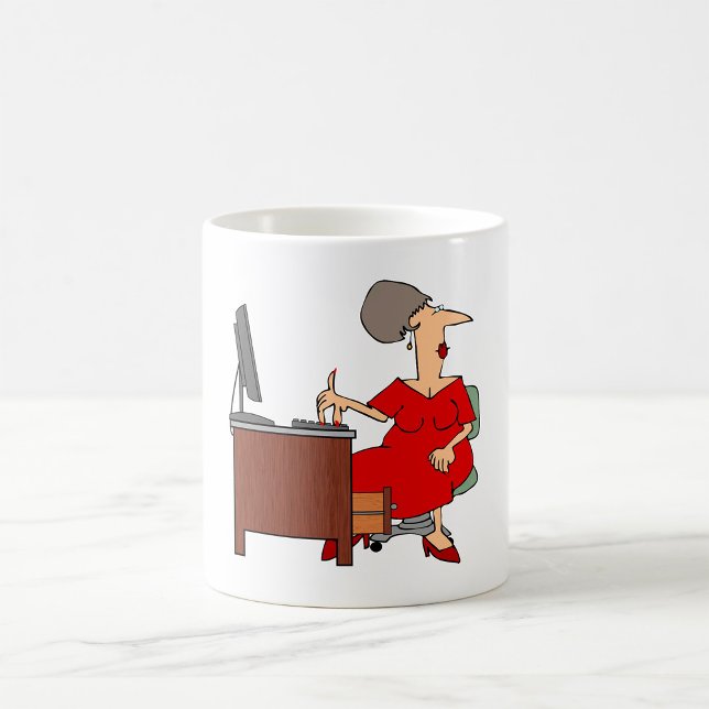 Mug Travailleuse du bureau femme (Créateur téléchargé)