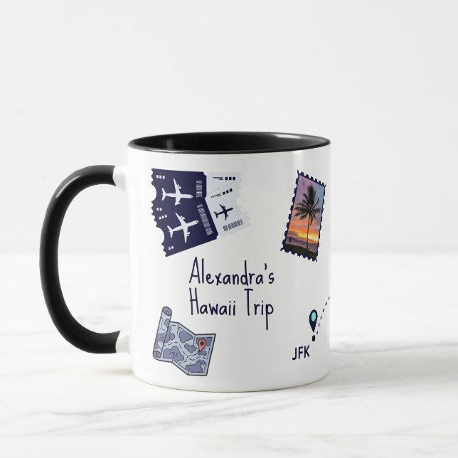 Mug Traveler Trip Memories Personalized (Gauche)