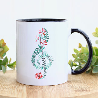 Mug Treble Clef Musique Cadeau Musicien Groupe d'ensei