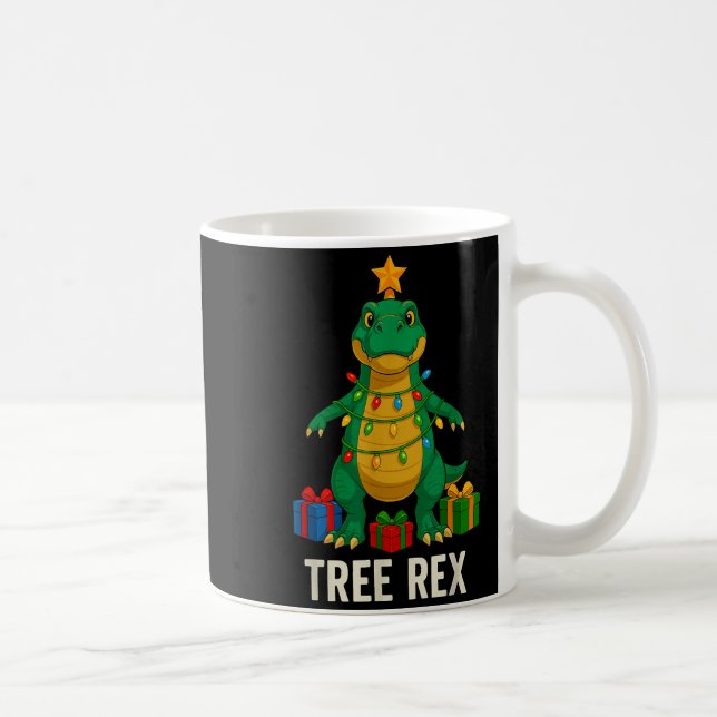 Mug Tree Rex Drôle Dinosaure Noël  (Droite)