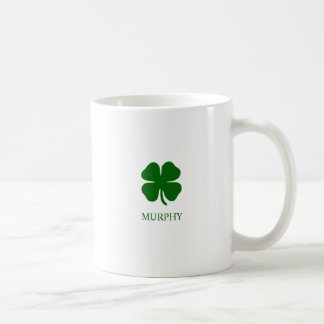 Mug Trèfle à quatre feuilles personnalisé vert émeraud