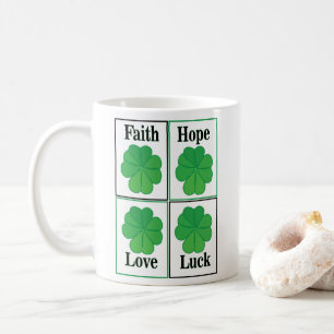 Mug Trèfle à quatre feuilles Saint-Patrick Trèfle à qu