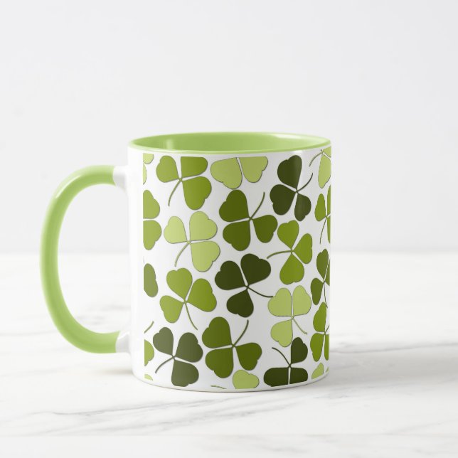 Mug Trèfle vert dans une variété de nuances (Gauche)