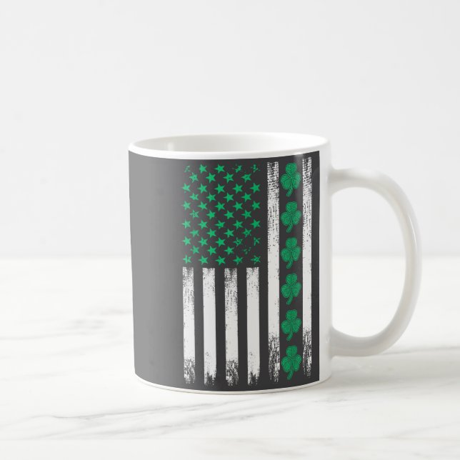 Mug Trèfles Drapeau Américain Irlandais St Patrick Sha (Droite)