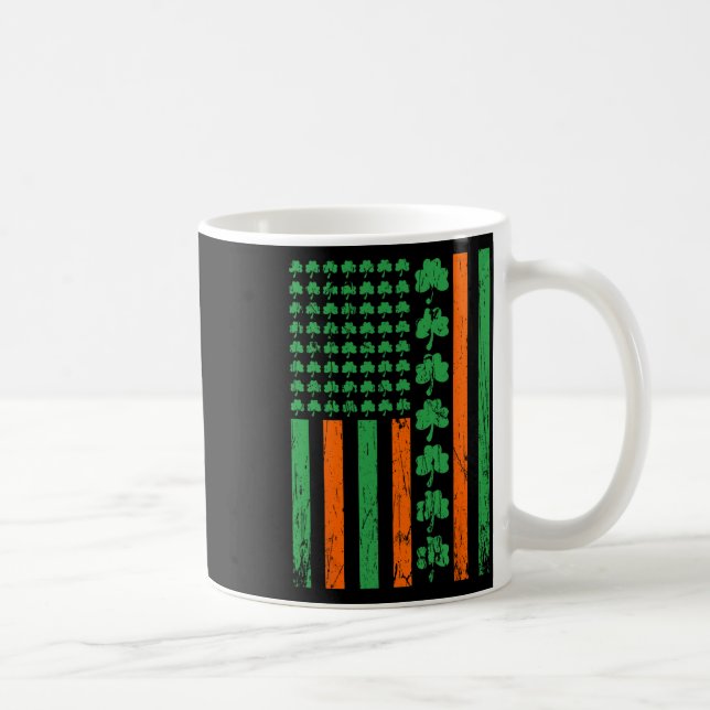 Mug Trèfles Drapeau Américain Us Saint Patrick Shamroc (Droite)