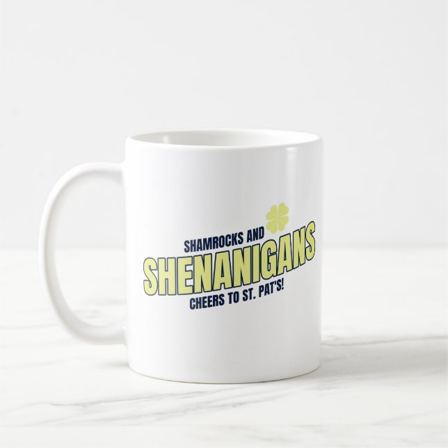 Mug Trèfles et Shenanigans la Saint-Patrick (Gauche)