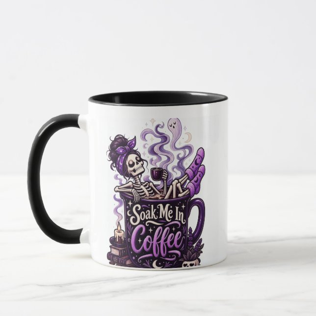 Mug Trempez-Moi Dans le Café – Squelette Cozy Goth (Gauche)