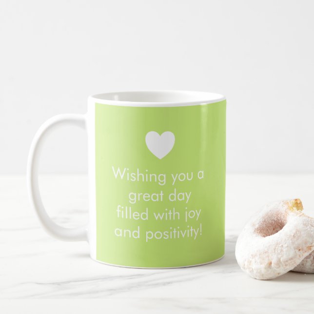 Mug Trend Color Spring Green - Nom / Musique de positi (Avec donut)