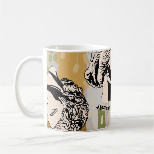Mug Trending Greek Gods Art Portrait Motif sans coutur