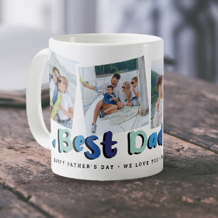 Mug Trendy 4 Photo Meilleur Papa Jamais Garder Fête de