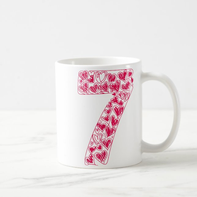 Mug Trendy 6 7 Viral Sketch Heart 67 Cute Valentine Ma (Droite)