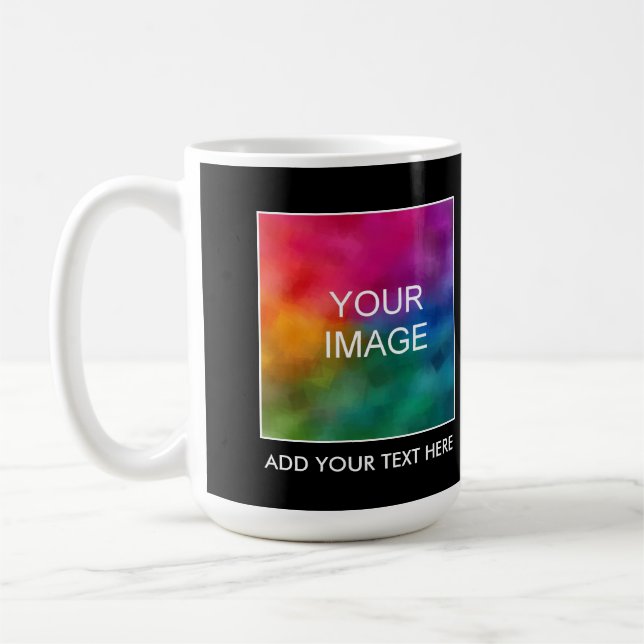 Mug Trendy Ajouter Image Logo Photo Nom du texte Elega (Gauche)