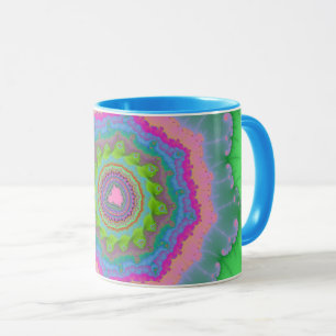 Mug Trendy Green et Peach Fractal