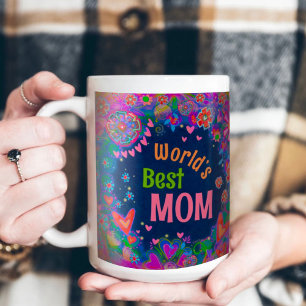 Mug Trendy Pretty Floral World's Best Mom Inspirivity
