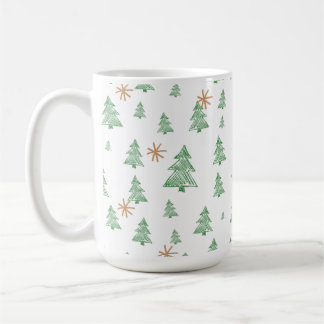 Mug Trendy Winter Unique Christmas Tree Stars