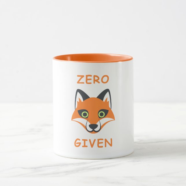 Mug Trendy Zero Fox Donné phrase Emoji Cartoon (Centre)