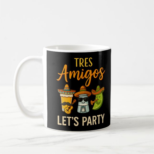 Mug Tres Amigos Tequila Salt Lime Cinco De Mayo (Gauche)