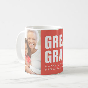 Mug Très grand. Grand-mère. Fête des mères Photo Café 