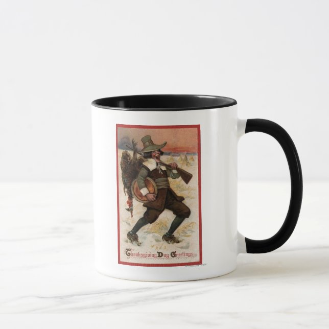 Mug Très heureux chasseur de Turquie (Droite)