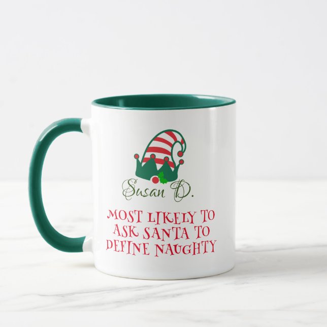Mug Très Probable De Demander À Père Noël De Définir N (Gauche)