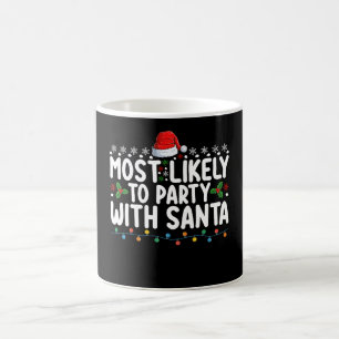 Mug Très Probable De Fêter Avec Père Noël Noël