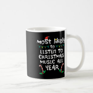 Mug Très Probable D'Écouter La Musique De Noël Famille