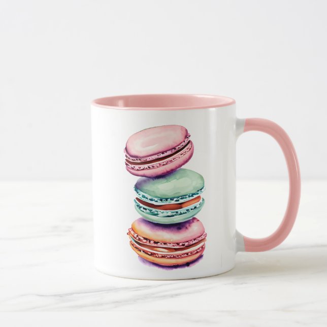 Mug Très sucré | Macaron aquarelle Vintage (Droite)
