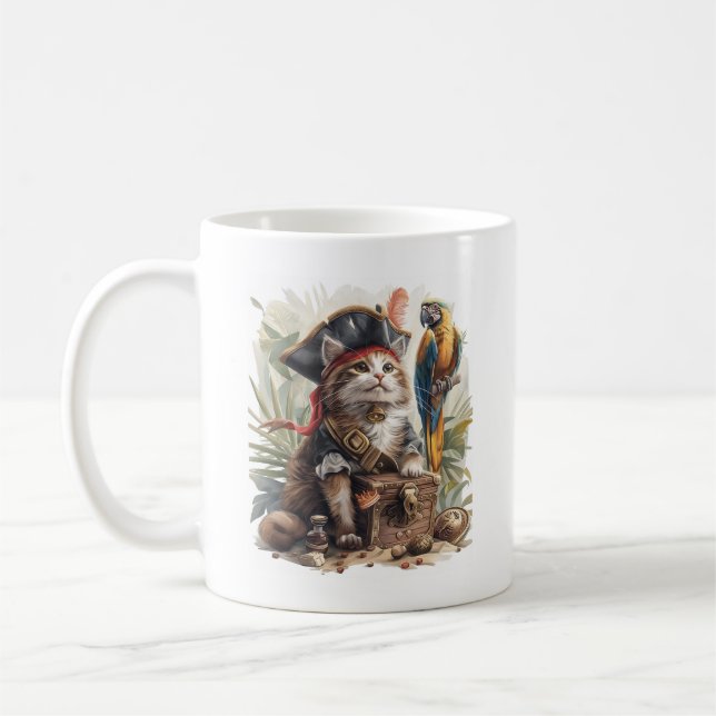 Mug Trésor de chat pirate (Gauche)