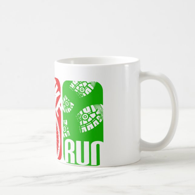 Mug TRI blocs de couleur de triathlon (Droite)