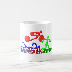 Mug TRI chiffres conception de COULEUR de course de