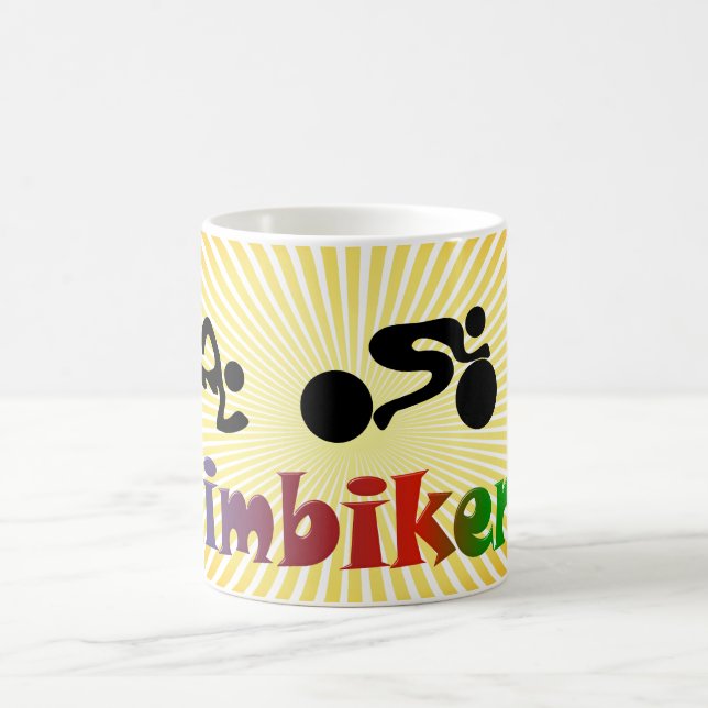 Mug TRI conception de butoir NOIRE courue de bain de (Centre)