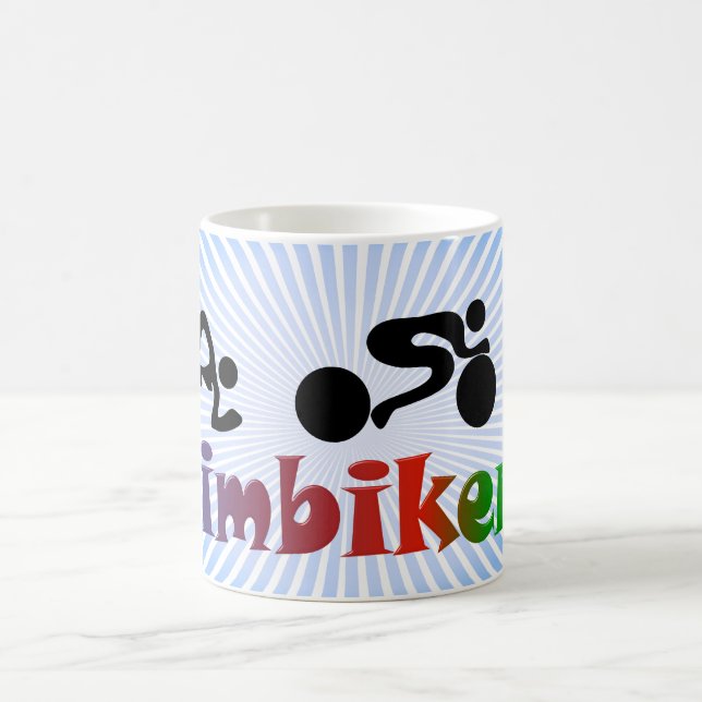 Mug TRI conception de butoir NOIRE courue de bain de (Centre)