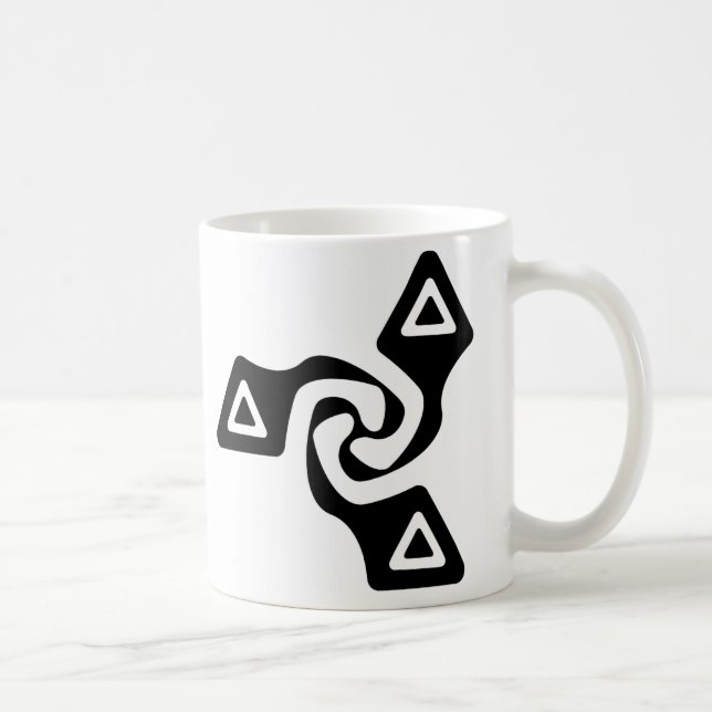 Mug Tri flèches de base (noir) (Droite)
