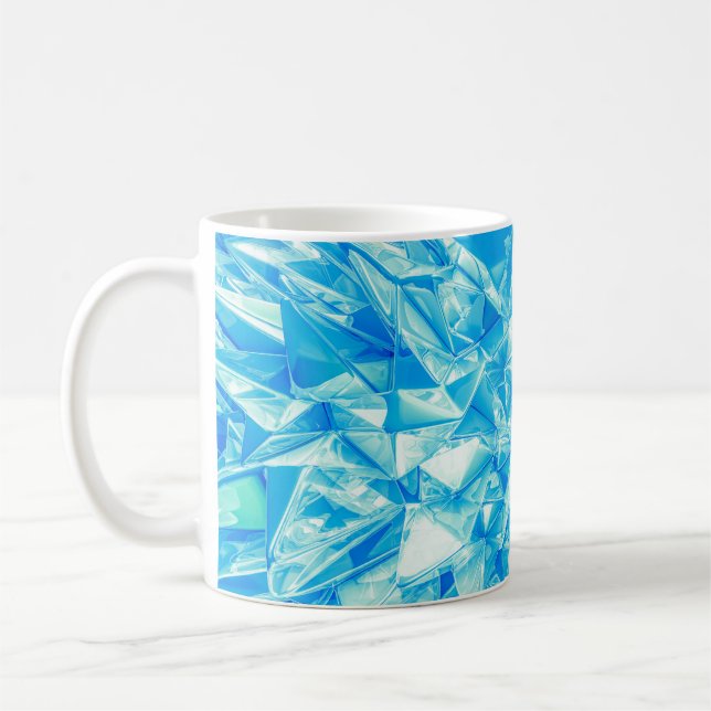 Mug Triangle cristal, arrière - plan rendu 3D. (Gauche)