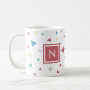 Mug Triangle géométrique chic et monogramme des persie