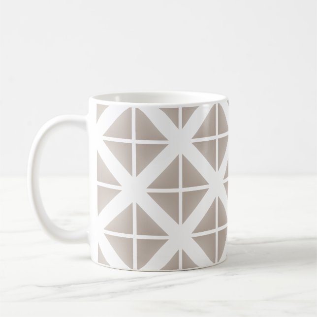Mug Triangle Motif tendance beige (Gauche)
