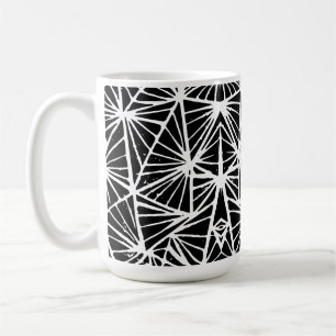 Mug Triangles Abstraits noir et blanc Coupe Lino