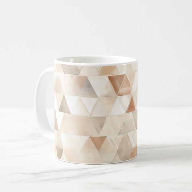 Mug Triangles de crème de plage (Devant gauche)