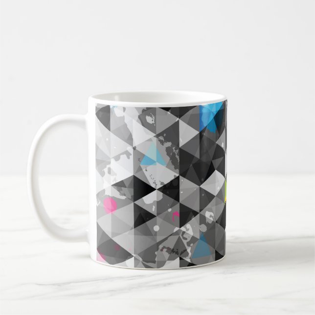 Mug triangles de grunge Abstraits : motif sans soudure (Gauche)