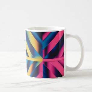 Mug Triangles de néon rétro - Gras géométrique 80s Cla