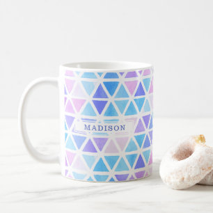 Mug Triangles géométriques abstraites - tons en pastel