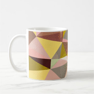 Mug Triangles géométriques colorés Texture Abstraite.