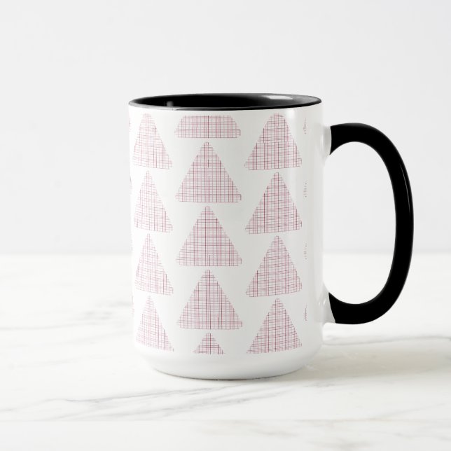 Mug Triangles Tartan Rose (Droite)