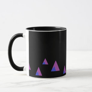 Mug triangles violets Abstraits sur noir