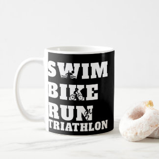 Mug Triathlon Swim, Vélo, Course, cadeau d'athlète, t-