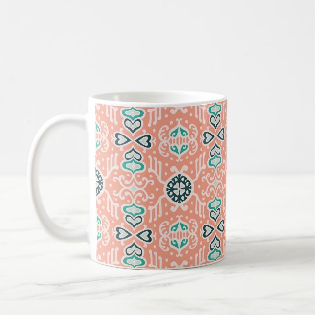 Mug Tribal African, Seamless Aztec Motif. (Gauche)